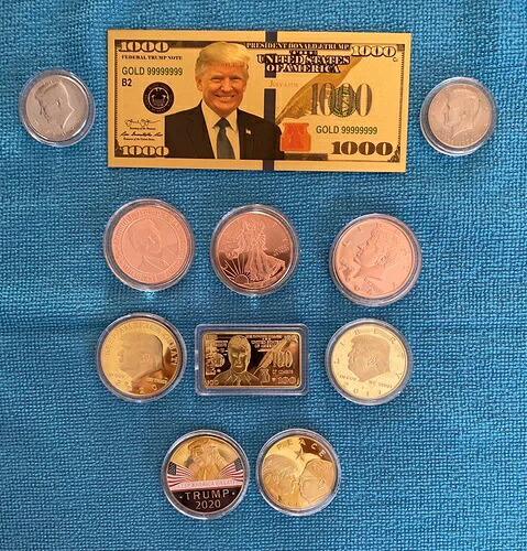 JFK/トランプコイン11枚セット：999銅貨、ケネディハーフドル、記念コイン-新品 43,615円