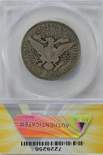 1904-S .50 ANACS G 6 バーバー・リバティ、ハーフダラー、レディ・リバティ・ハーフ