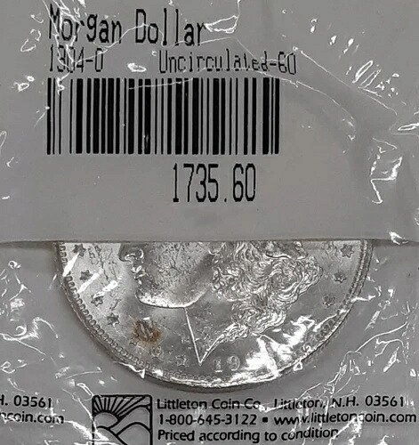 1904-O モルガン銀貨 1ドル硬貨 未流通 リトルトンプラスチックケース入り 43,615円