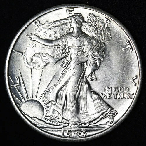 BU 1943-D ウォーキング・リバティ シルバー ハーフドル 未流通 UNC MS