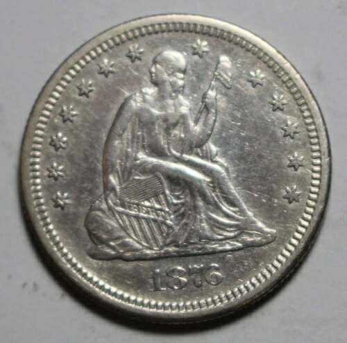 1876 S 座像クォーター RT53-