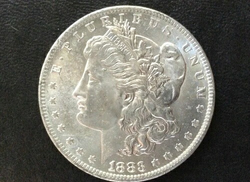 1883-O モルガン シルバー ダラー ジェムブリリアント 未流通米国コイン A2902
