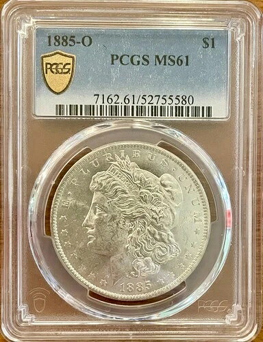 1885-O モルガン・ダラー ? PCGS認定 MS61 ? 見事な外観
