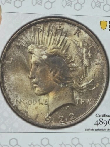 1922年 1ドル ピースドル PCGS MS63 トーン