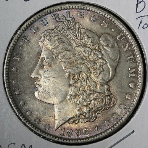 1896年 モルガン銀貨 BU *未流通* MSトーン E282 TDEM