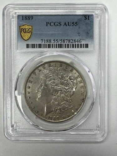 1889年 モーガンシルバードル PCGS AU 55-
