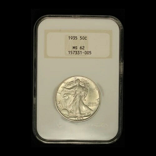 1935年 50セント ウォーキング・リバティ シルバー ハーフドル NGC MS62 - 送料無料（アメリカ）