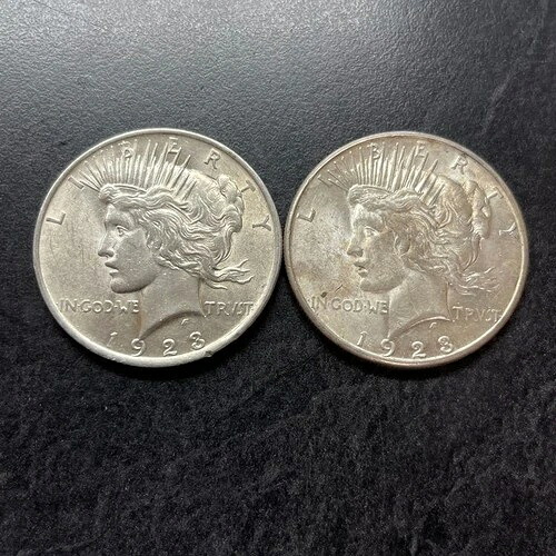 1923年 S&P 米国正規品 平和記念銀貨 2枚セット 90%銀