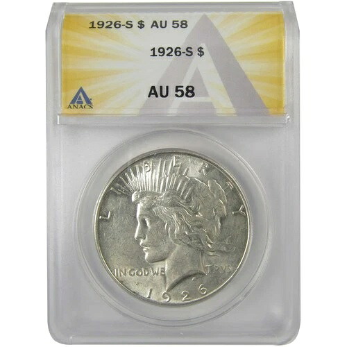 1926年 S ピースドル AU 58 ANACS シルバー 1ドルコイン SKU:I20895