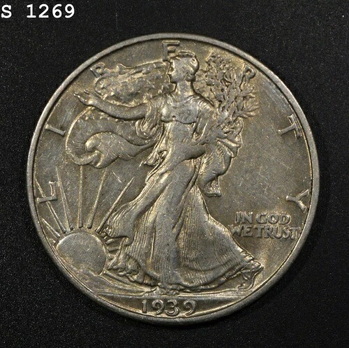 1939-S リバティウォーキングハーフドル \