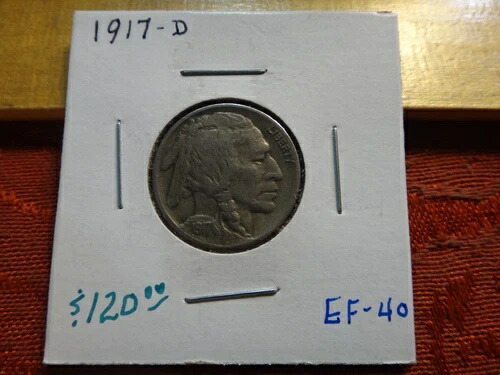 1917-D アメリカ合衆国 バッファローニッケル 5セント - 送料無料