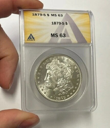 アメリカ - 1879年 - S シルバー モーガンドル (ANACS MS 63) -