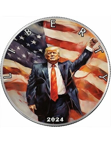3月 トランプ大統領カレンダー 1オンス 銀貨 米国 2024年