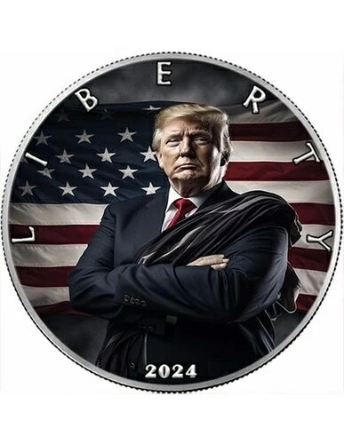 2月 トランプ大統領カレンダー 1オンス シルバーコイン USA 2024-