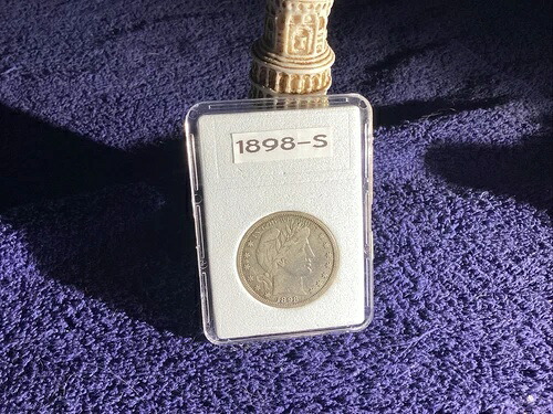 1898 S バーバー ハーフ ダラー セミキー デート BCW スラブ