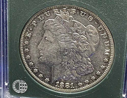 1881年 S モーガン銀貨 ナイストーニング XF