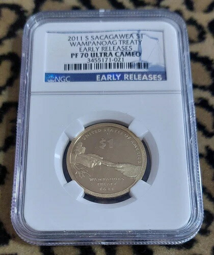 ? 2011 S ネイティブアメリカン $1 ワンパノアグ条約 サカガウィア プルーフ ドル NGC PF70 ?