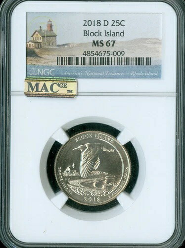 2018 D カンバーランド ロゴ クォーター NGC MS67 MAC スポットレス ローポップ *