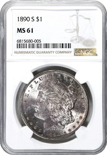 1890-S モルガン・ダラー NGC MS61 43,615円