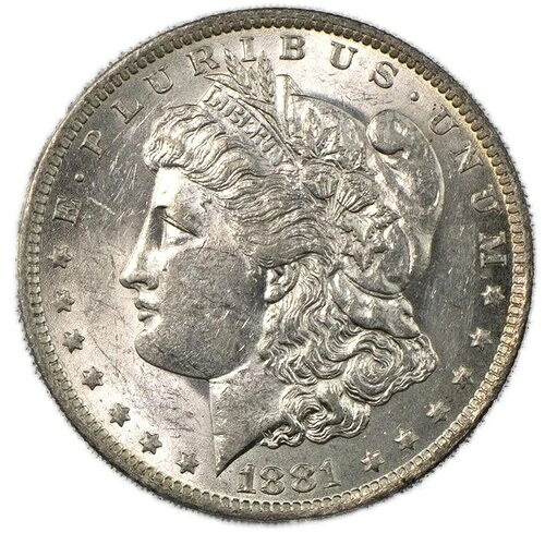 1881-O BU+ モルガン銀貨 1ドル ブリリアント 未流通 ニューオーリンズ