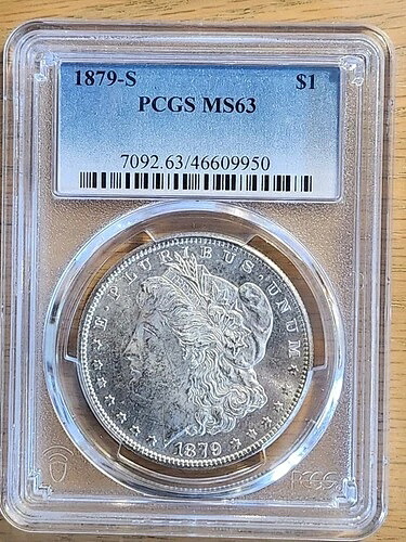 1879 S PCGS MS63 モーガン 90% シルバー 43,615円