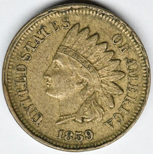 1859年 インディアンヘッドセント ダイカッド付き- 43,615円