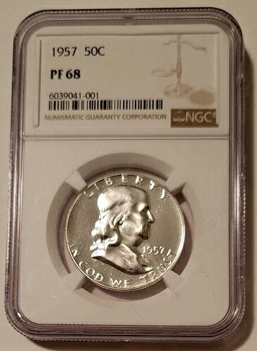 NGC 1957年 フランクリン 1/2ドル Unc プルーフ PF68 (B)-