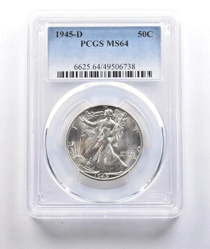 1945-D ウォーキング・リバティ・ハーフダラー MS64 PCGS *6844