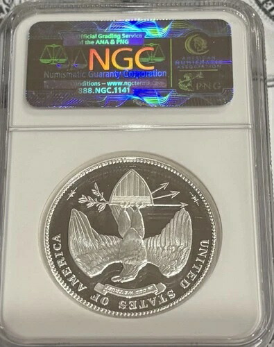 100ドル ジョージ・T・モーガン ユニオン 提案デザイン 1876年 鋳造 2010年 NGC ジェムプルーフ