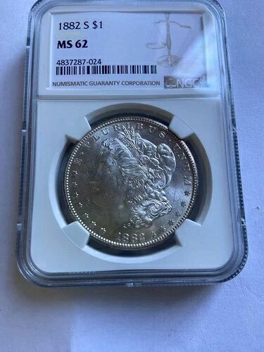 1882年-S モーガンシルバードル NGC MS62-