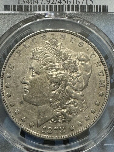 1878年 7TF モルガン・ダラー、VAM-188 PCGS XF 詳細、より良いバラエティ、送料無料