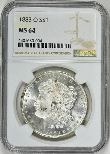 1883-O モルガン・ダラー NGC MS64