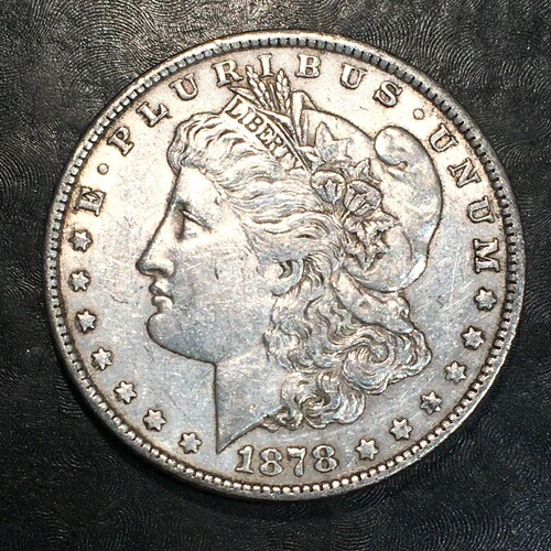 1878年 7 TF 1879年モルガン・ダラーの裏面 - 高品質スキャン #N491