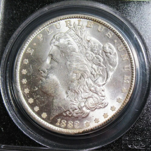 1889年モルガン・ダラー。PCGS MS63。古い保有者！品質保証！