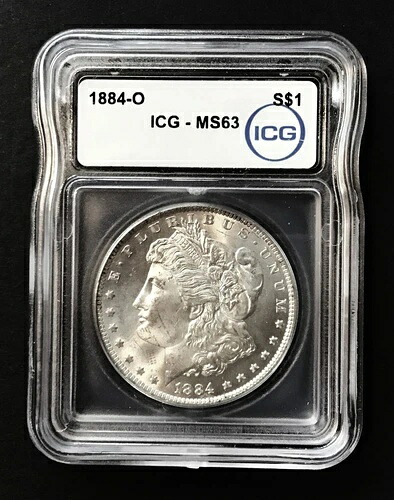 1884年 O モーガン シルバードルコイン #216 - MS63 UNC - ゴージャスなコイン!! 認定済み