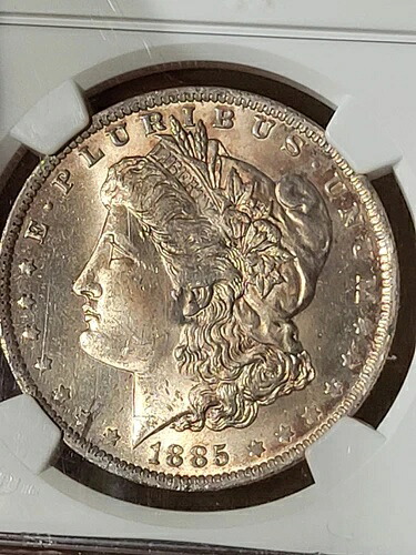 1885 0 1ドル モルガン・ダラー NGC MS63 トーン