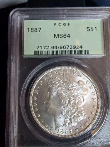 1887年 P モーガン シルバードル PCGS MS64 9673924