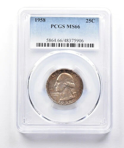 1958年ワシントンクォーター MS66 PCGS 美しいトーン *7429 43,615円