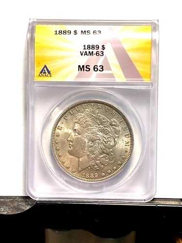 #A9002、モルガン銀貨 1889 P ANACS MS 63 希少 VAM 63 61,105円