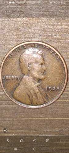 1928年リンカーン・ウィートペニー（エラー「L」、ミントマークなし、良品）