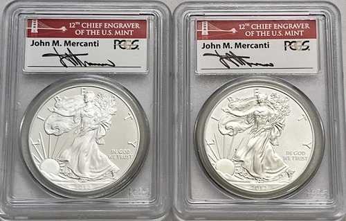 2012-S ASE 75周年記念 2枚セット ジョン・マーカンティ PCGS PR69DCAM & Rev PR69