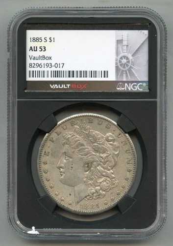 1885年 S モルガン銀貨 NGC AU 53