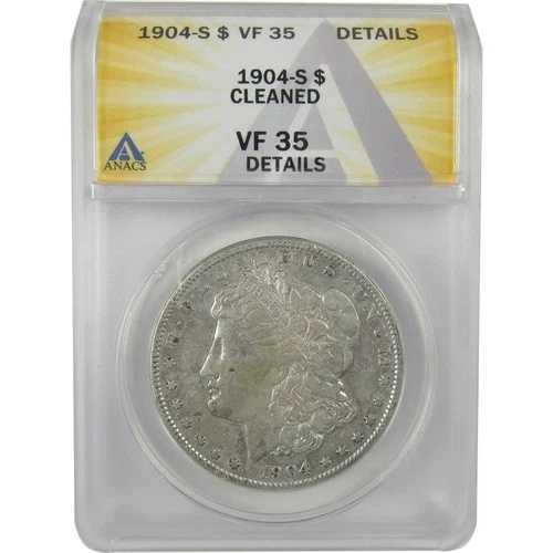 1904年 S モルガン・ダラー VF 35 詳細 ANACS シルバー 1ドルコイン SKU:I21176 61,105円