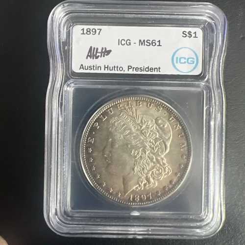 1897 ICG MS61 モーガン シルバードル ??素晴らしい色??