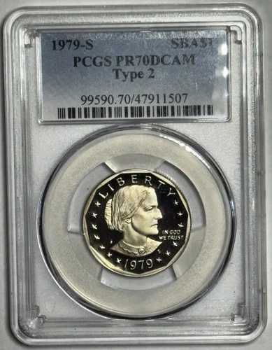 1979年 S スーザン・B・アンソニー ドル - タイプ2 - PCGS PR70DCAM