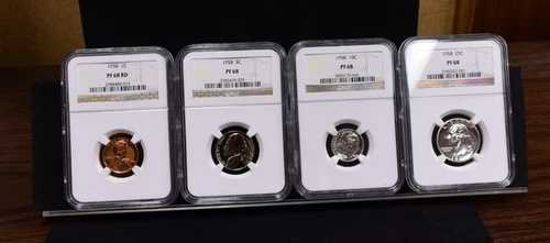 1958年 4枚セット コイン - NGC PF68 (#50458-L)