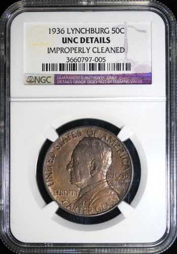 1786-1936 50セント リンチバーグ記念銀貨 ハーフダラー - NGC UNC 詳細