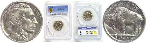 1935年 5C バッファローニッケル PCGS MS-66
