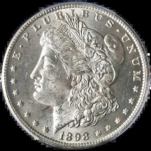 1898-O モルガン銀貨 PCGS MS65 ブレイジングホワイトジェム ナイスストライク 在庫あり
