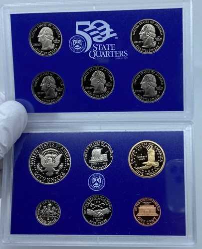 2004年 S アメリカ合衆国 米国造幣局 プルーフコインセット 州クォーター硬貨付き i121161